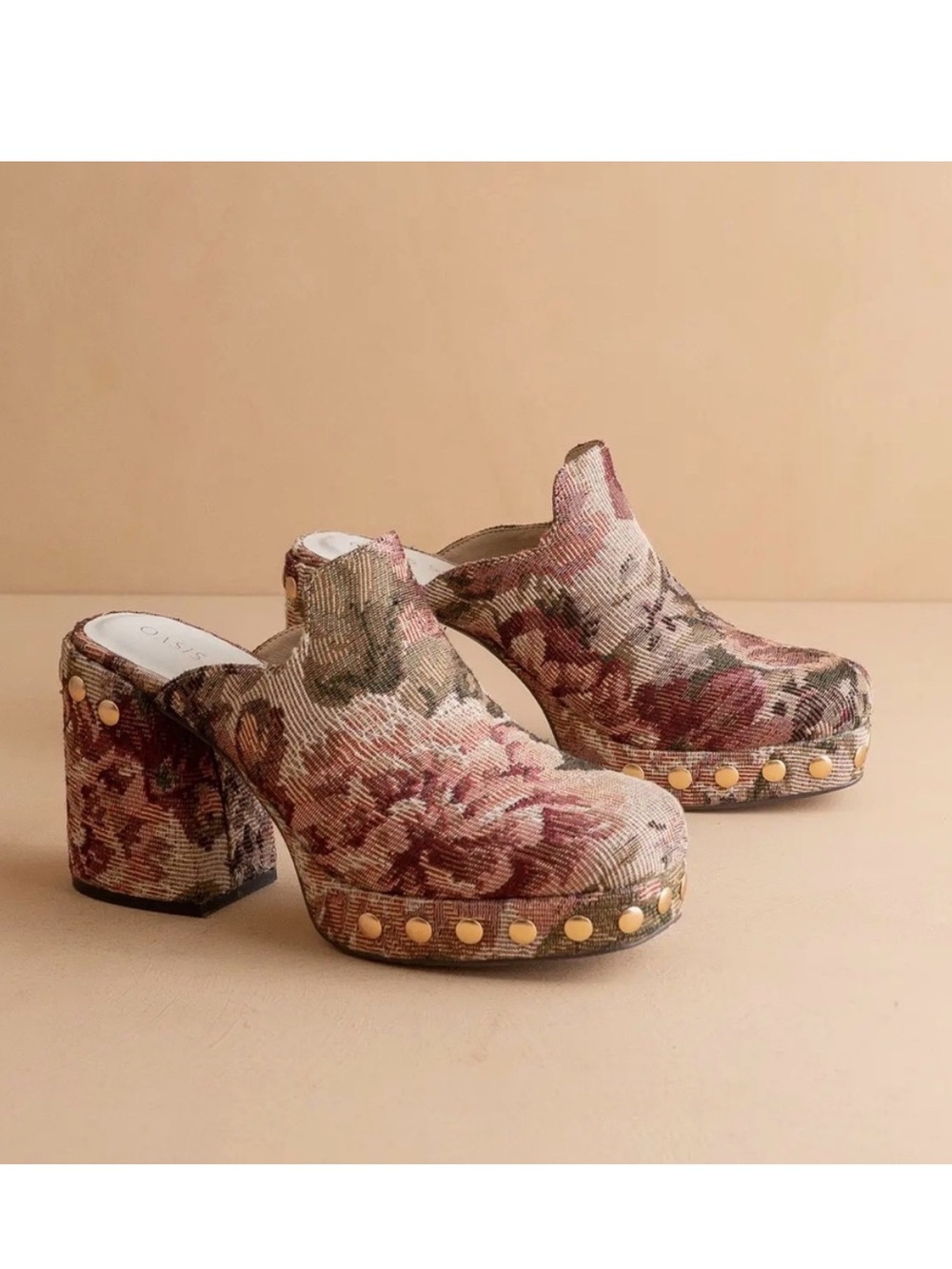 NIB The Sierra | OASIS Society Mauve
Tapestry Platform Clog Mule